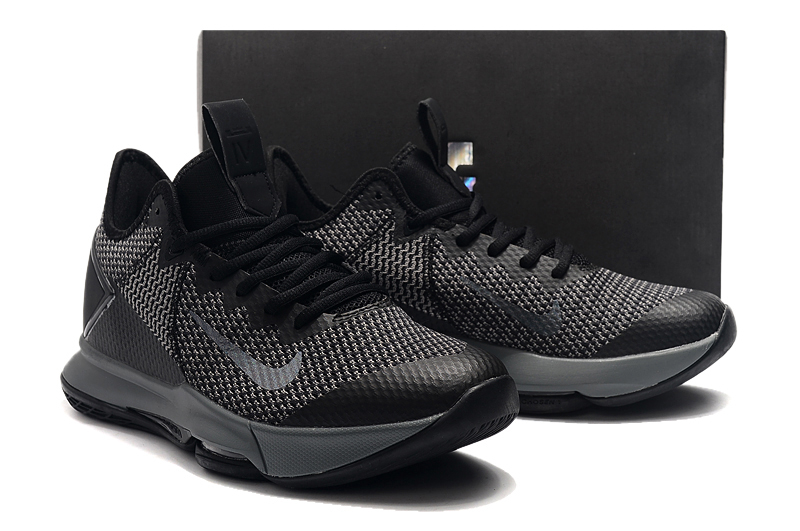 2019 Men Nike Lebron James Witness IV All Black Shoes